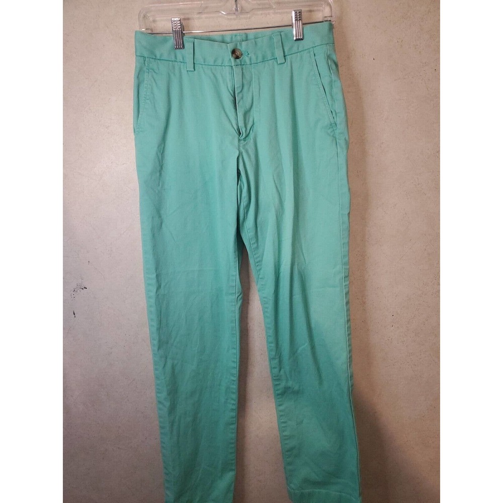 Vineyard Vines Mens 28x32 Light Teal Green Slim Fit Breaker casual pants